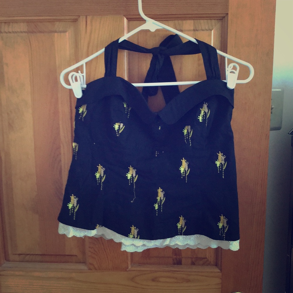 COPY - Anthropologie floreat halter top size 8
